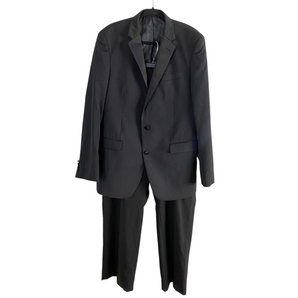 Kenneth Cole New York Men's Black Formal Jacket & Pant Tuxedo Size 42L - 40 x 30 - Picture 1 of 14